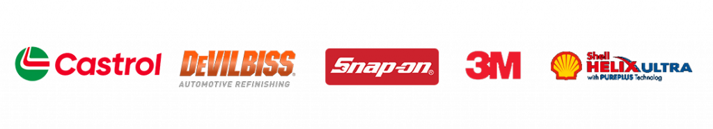 Dent Repair London approved material partners – Castrol, DeVilBiss, Snap-on, 3M and Shell